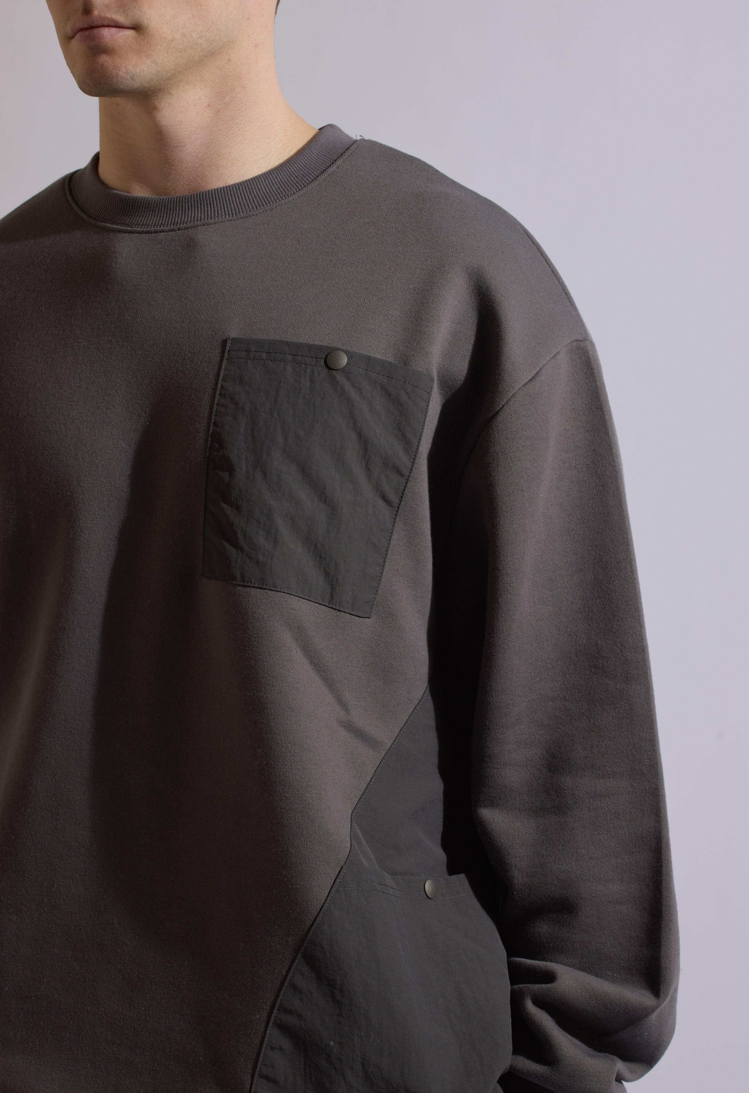 Utility Sweatshirt in Grey Product Image