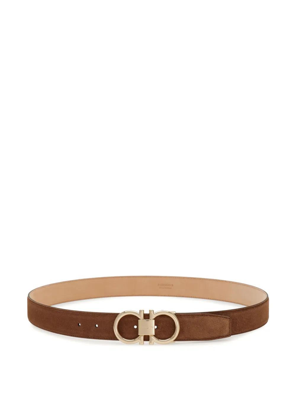 FERRAGAMO Gancini Belt In Brown Product Image