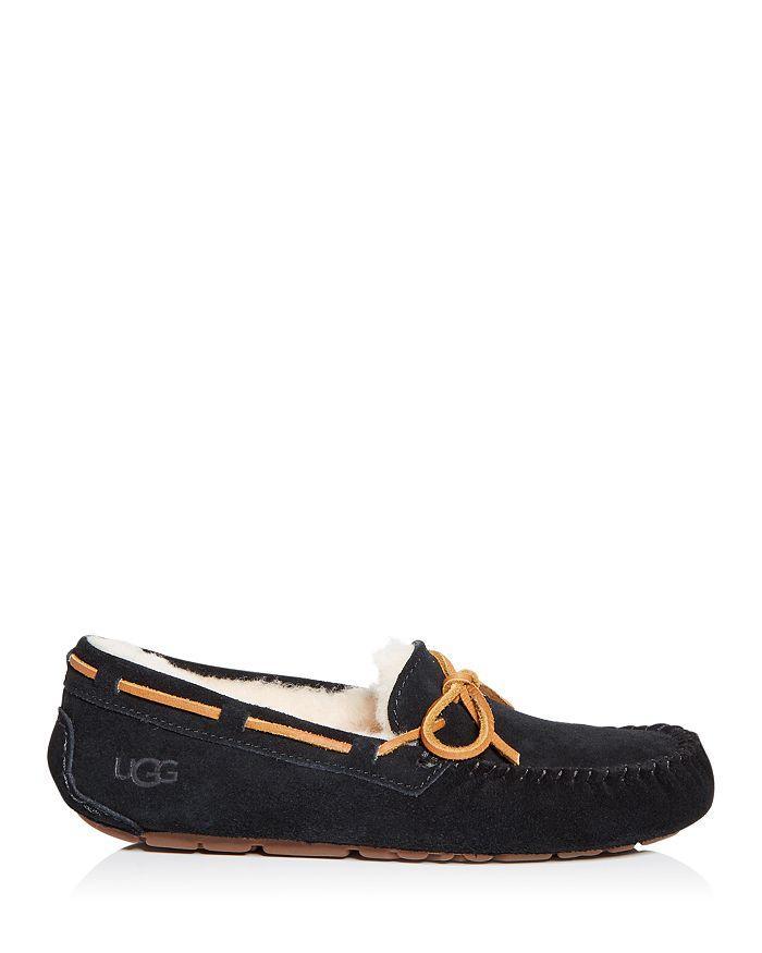 UGG Shearling Slipper Moccasins - Dakota In Black Product Image