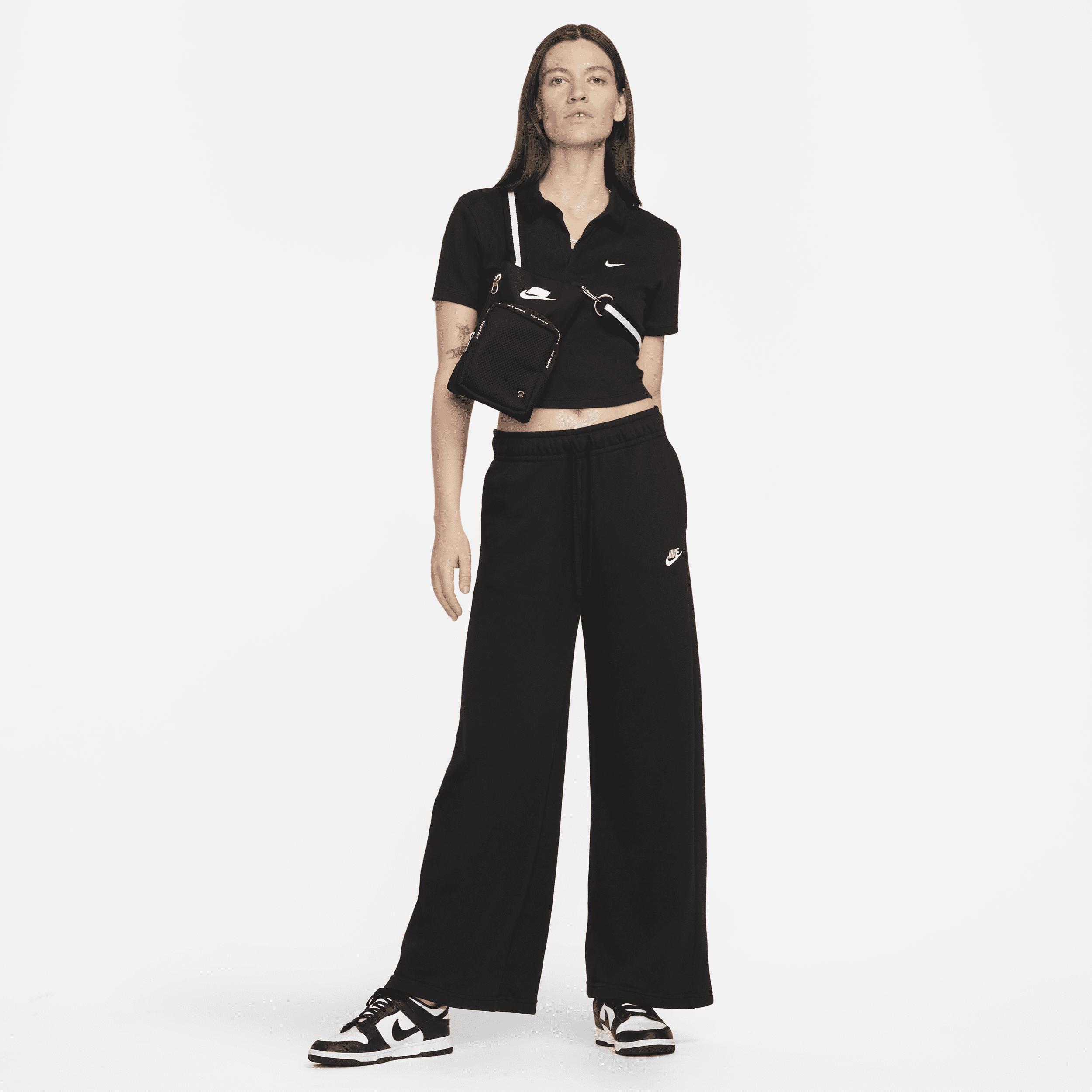 Womens Nike Sportswear Club Fleece Mid-Rise Wide-Leg Sweatpants Product Image