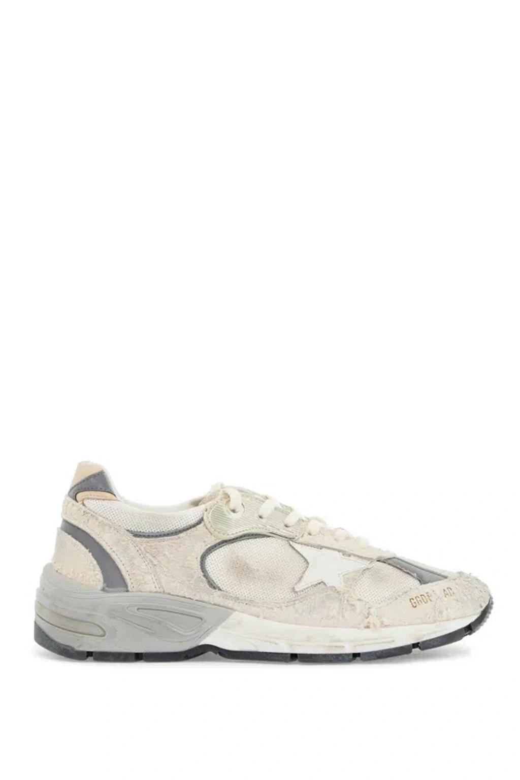 GOLDEN GOOSE Deluxe Brand Woman Multicolor Leather And Fabric Running Dad Sneakers In White Product Image