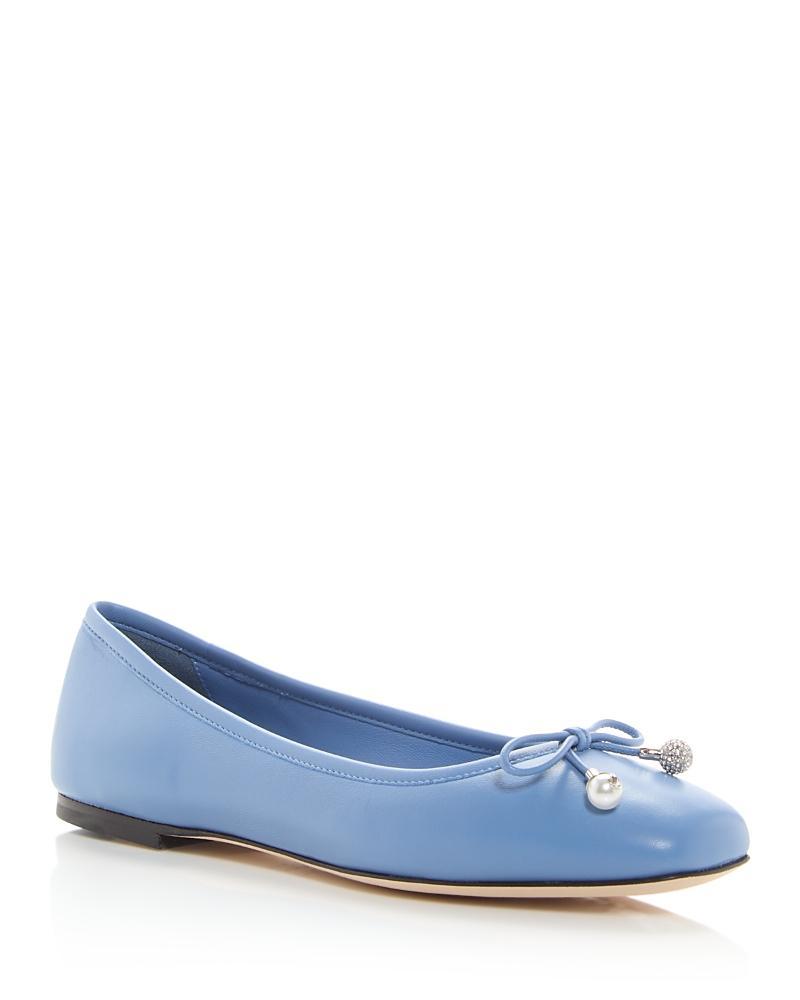 Elme Leather Bow Ballerina Flats Product Image