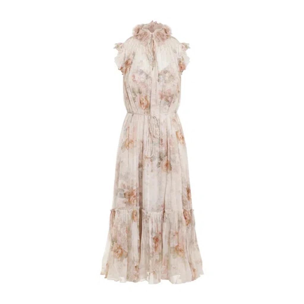 ZIMMERMANN Illustration Flutter Midi Dress 2 In White Product Image