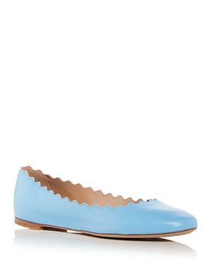 Lauren Scalloped Leather Ballet Flats Product Image