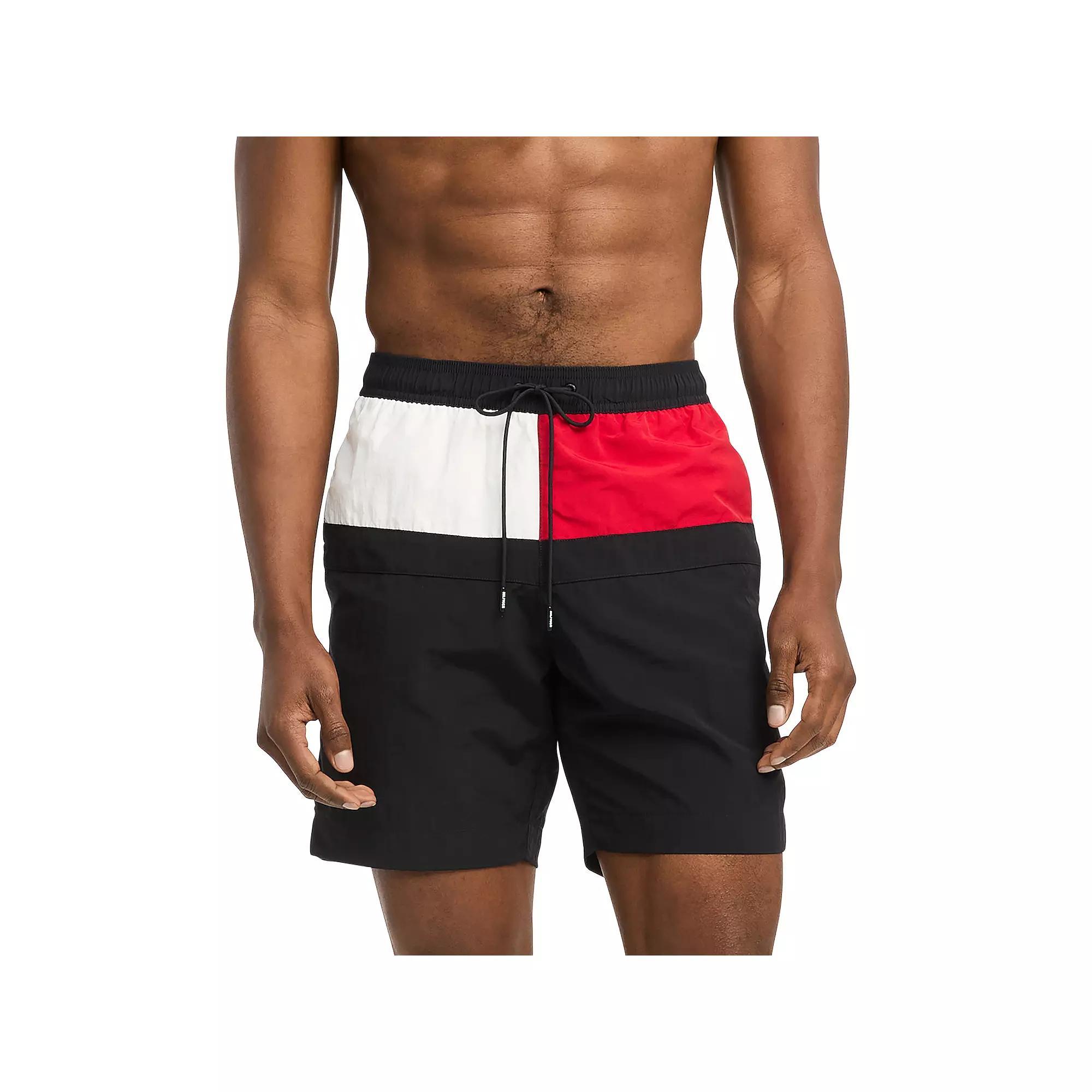 Men's Tommy Hilfiger 7" Drawstring Swim Trunks,  Product Image