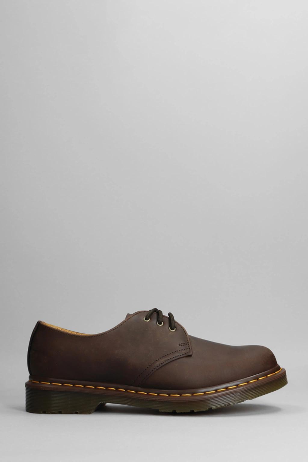 DR. MARTENS' 1461 Crazy Horse Leather Oxford Shoes In Brown Product Image