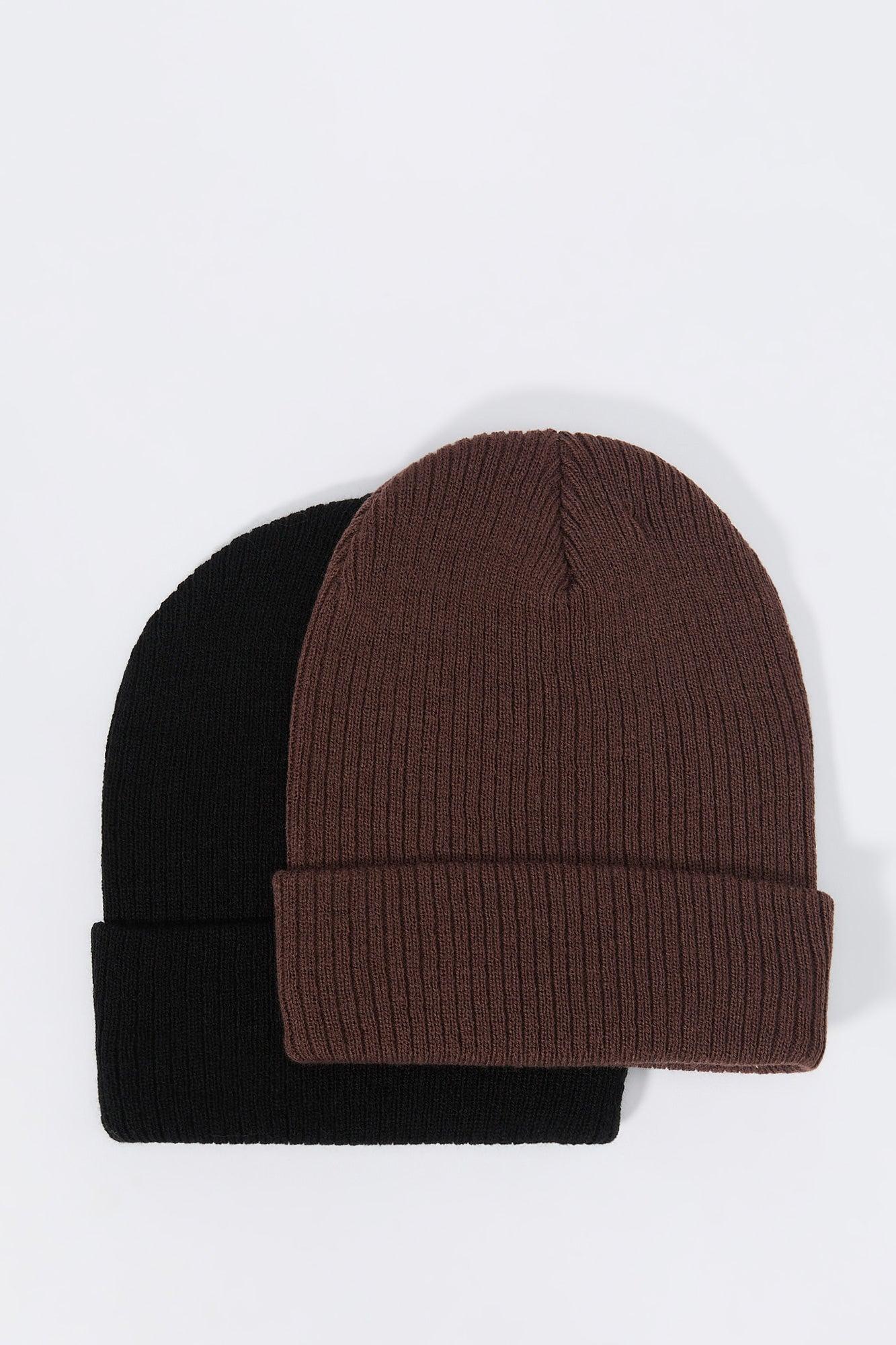 Ribbed Knit Beanie (2 Pack) Female Product Image