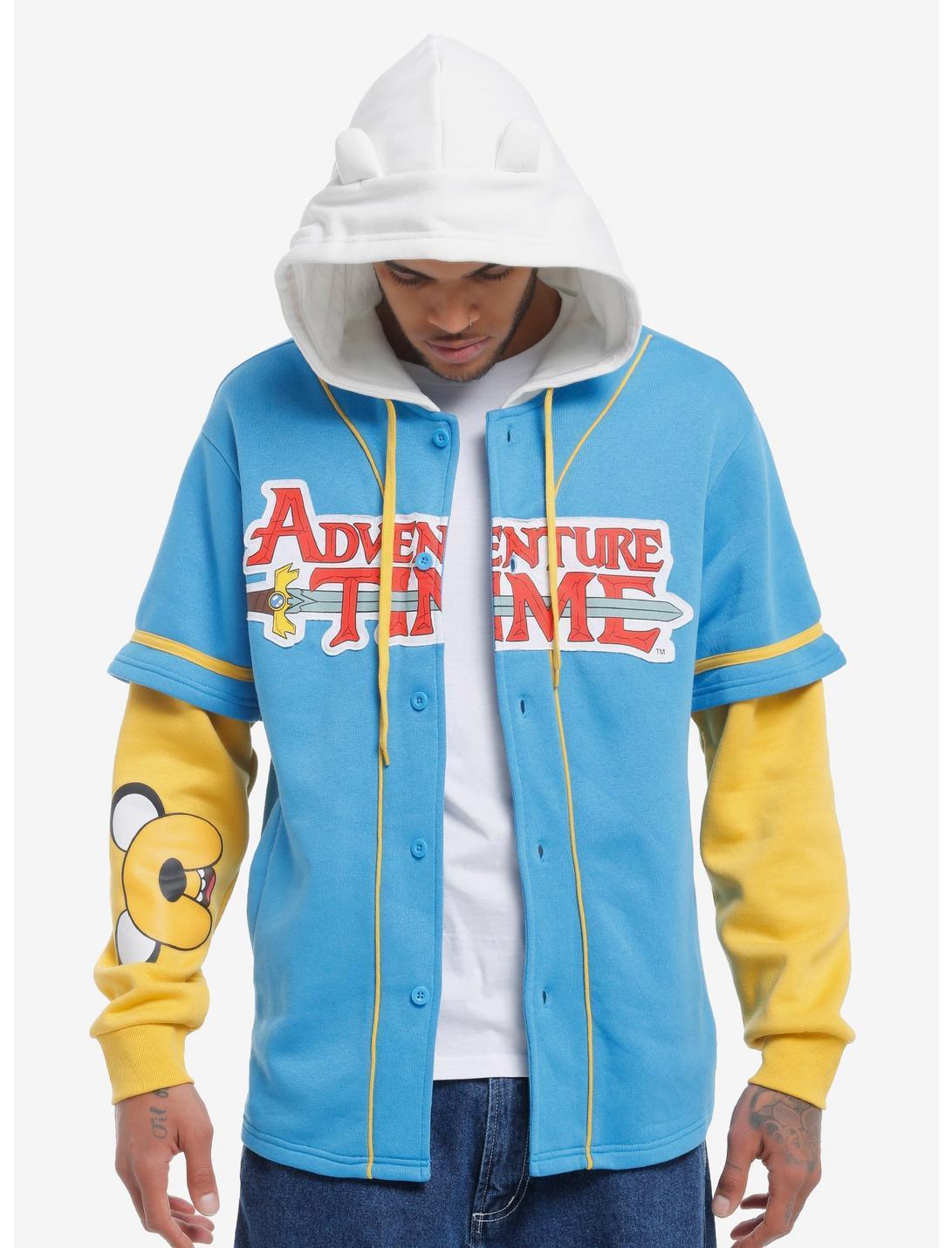 Adventure Time Finn Jake Jersey Twofer Hoodie Product Image