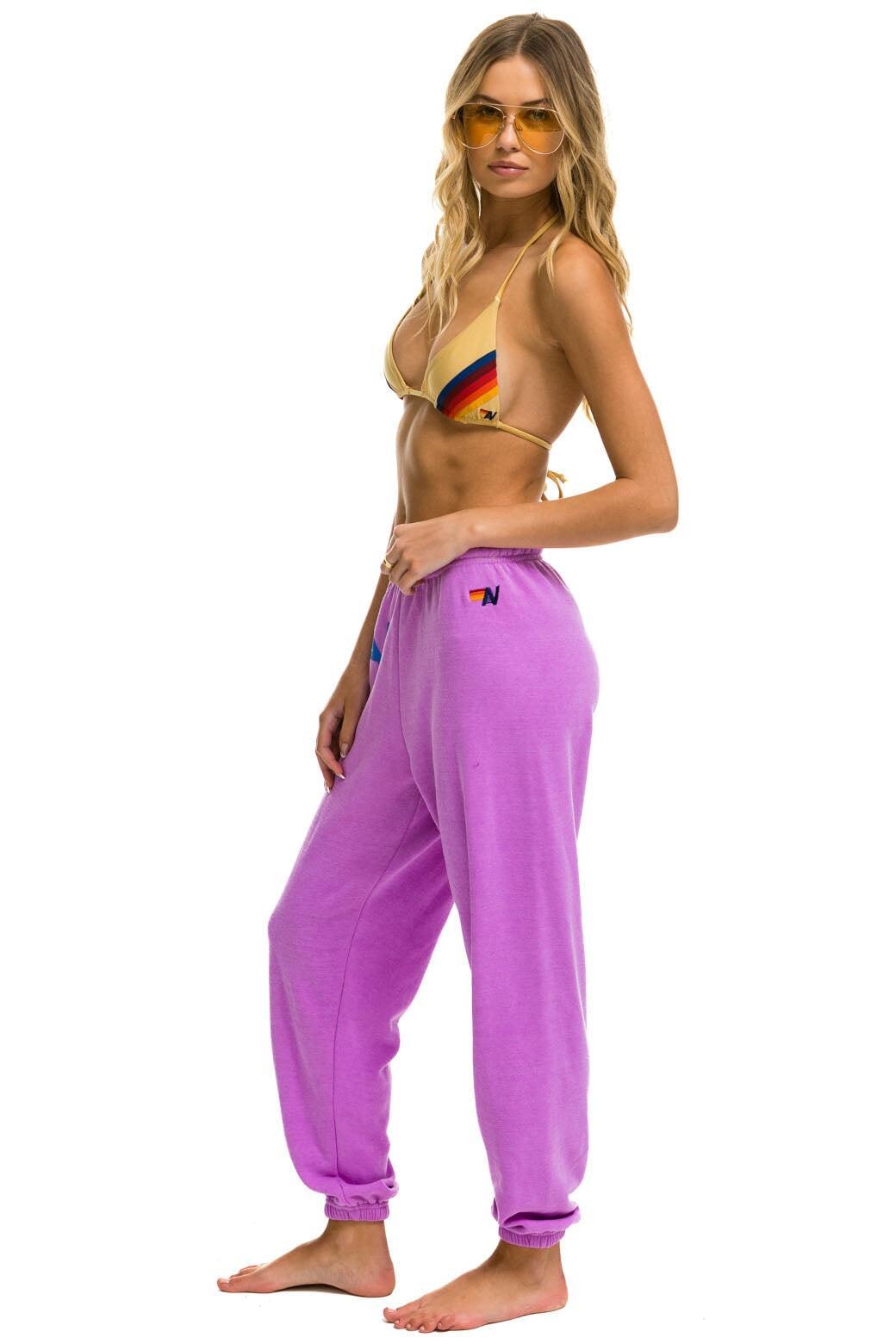 LOGO SWEATPANTS - NEON PURPLE Female Product Image