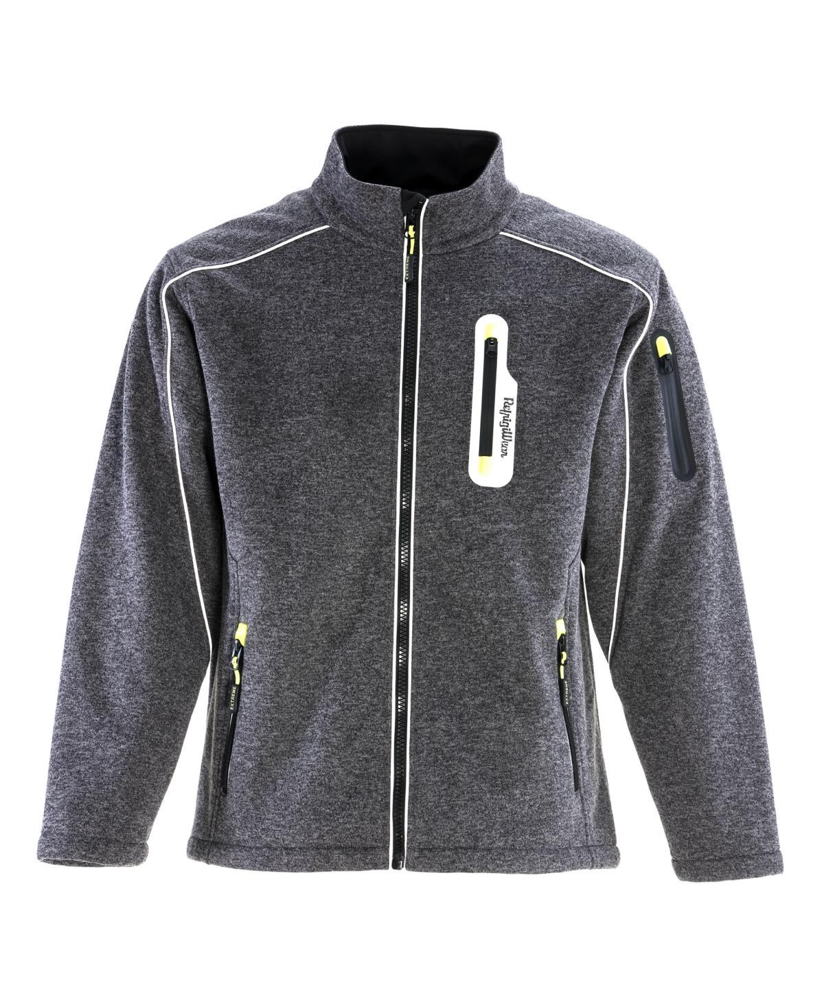 RefrigiWear Mens Warm Fleece Lined Extreme Sweater Jacket with Reflective Piping Product Image