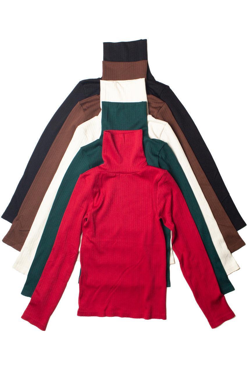 Seamless Ribbed Turtleneck Product Image
