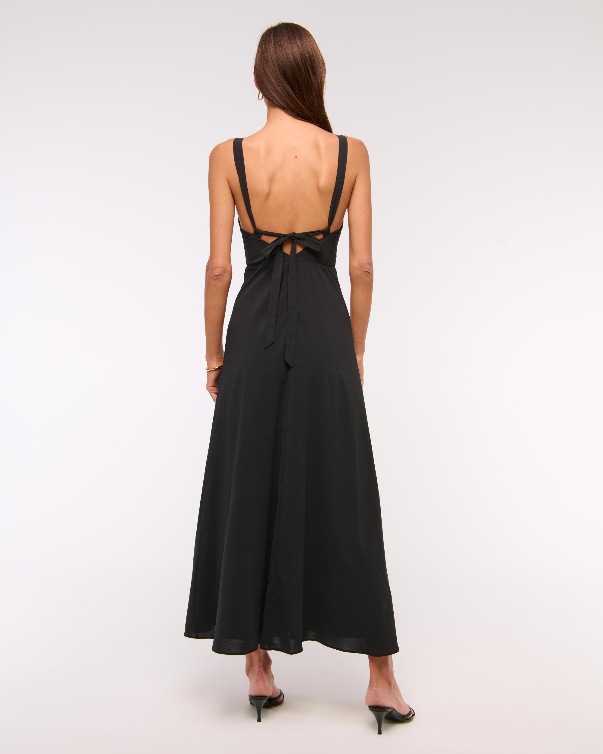 Dipped-Waist Hardware Maxi Dress Product Image