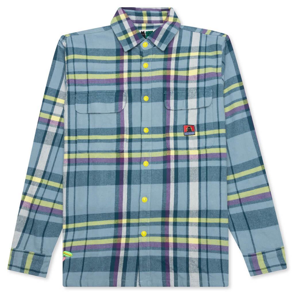 Work Flannel Shirt - Blue Male Product Image