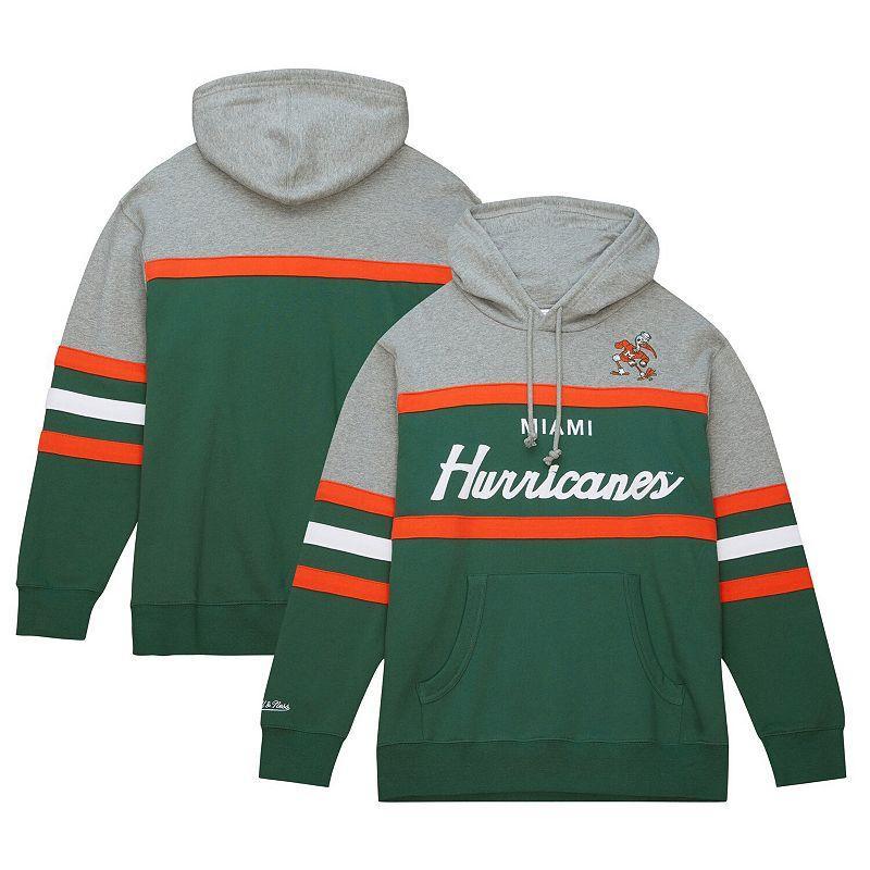 Mens Mitchell & Ness Miami Hurricanes Head Coach Pullover Hoodie Product Image