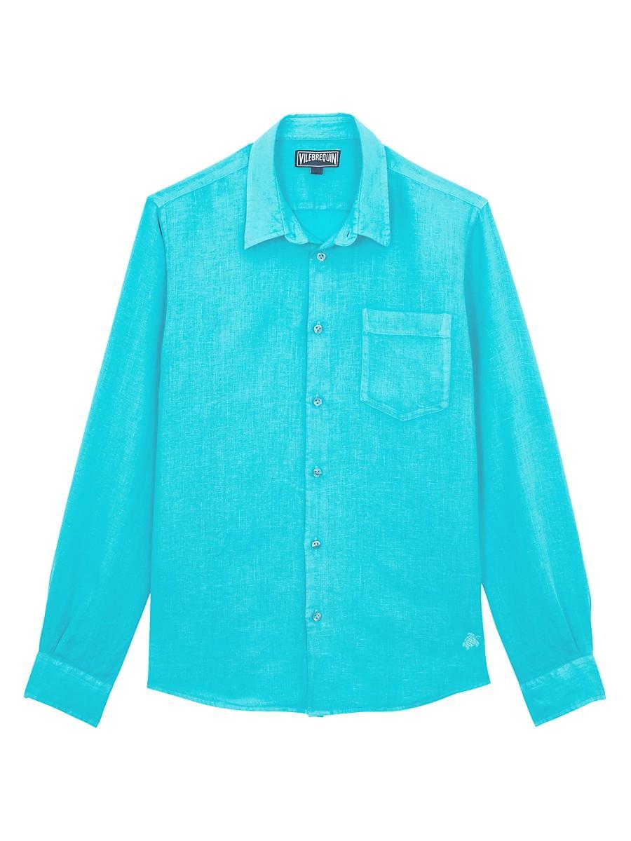 Vilebrequin Men's Solid Linen Shirt Product Image