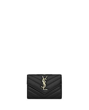 Saint Laurent Cassandre Matelasse Small Envelope Wallet in Lambskin Product Image