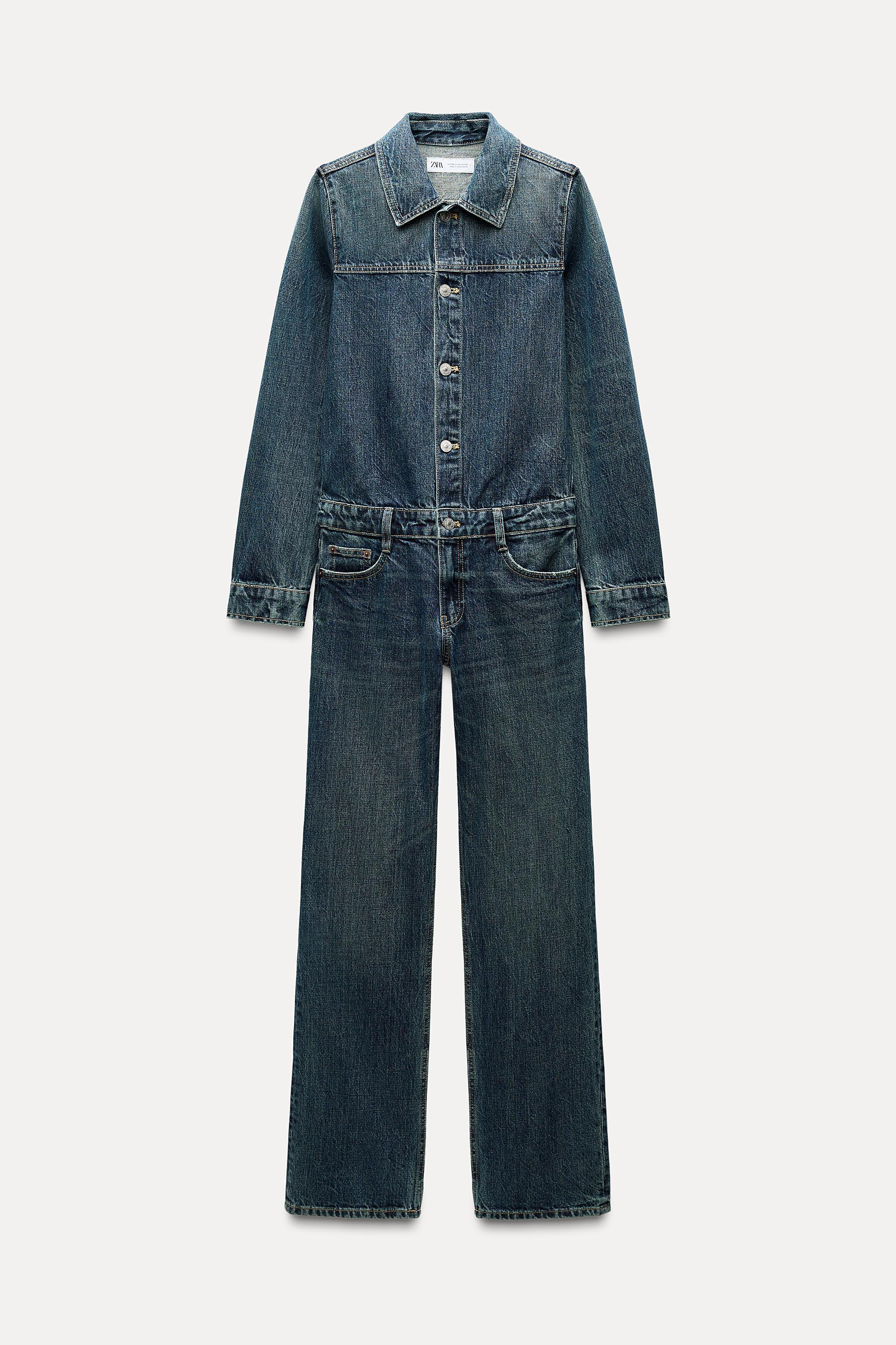 STRAIGHT TRF DENIM JUMPSUIT Product Image