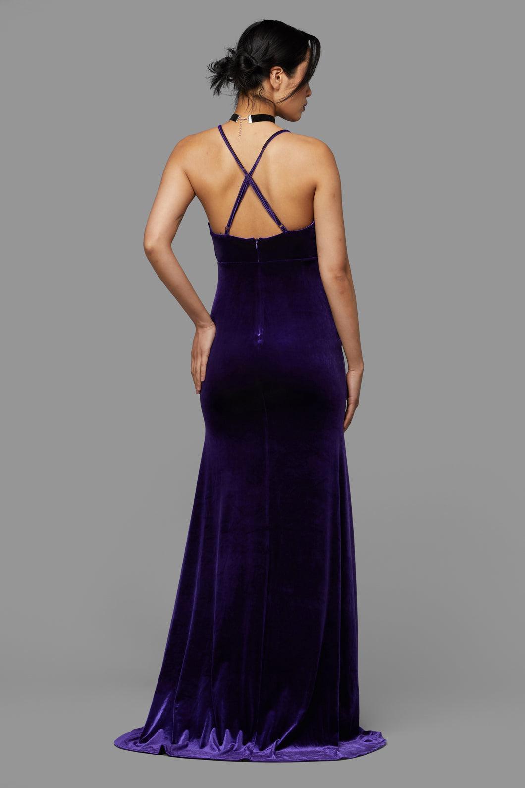 HALTERNECK A-LINE MAXI DRESS Product Image