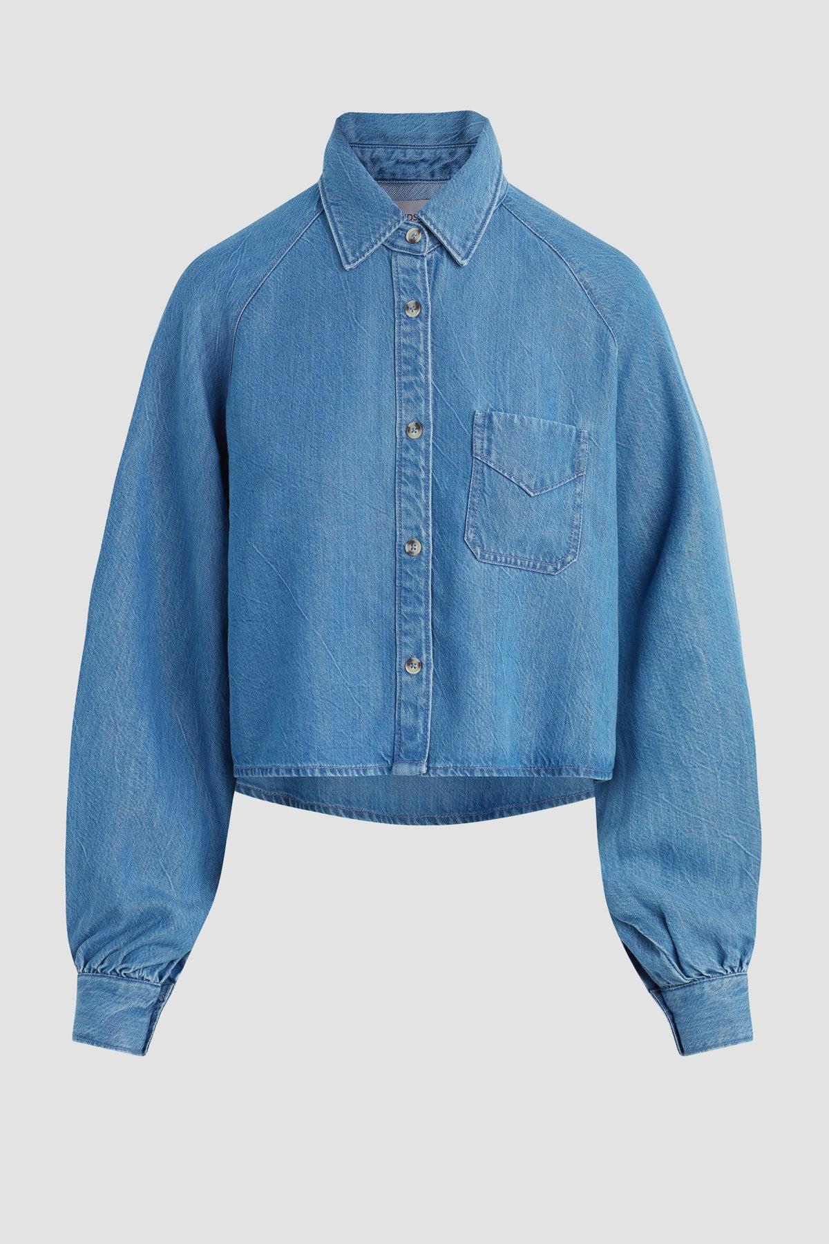 Raglan Balloon Sleeve Button Down Female Product Image