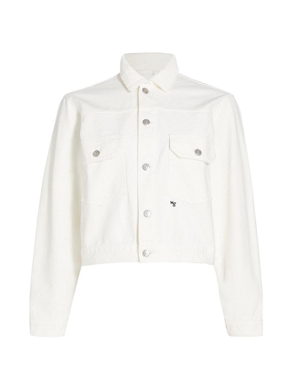Womens Washed Cropped Jacket Product Image