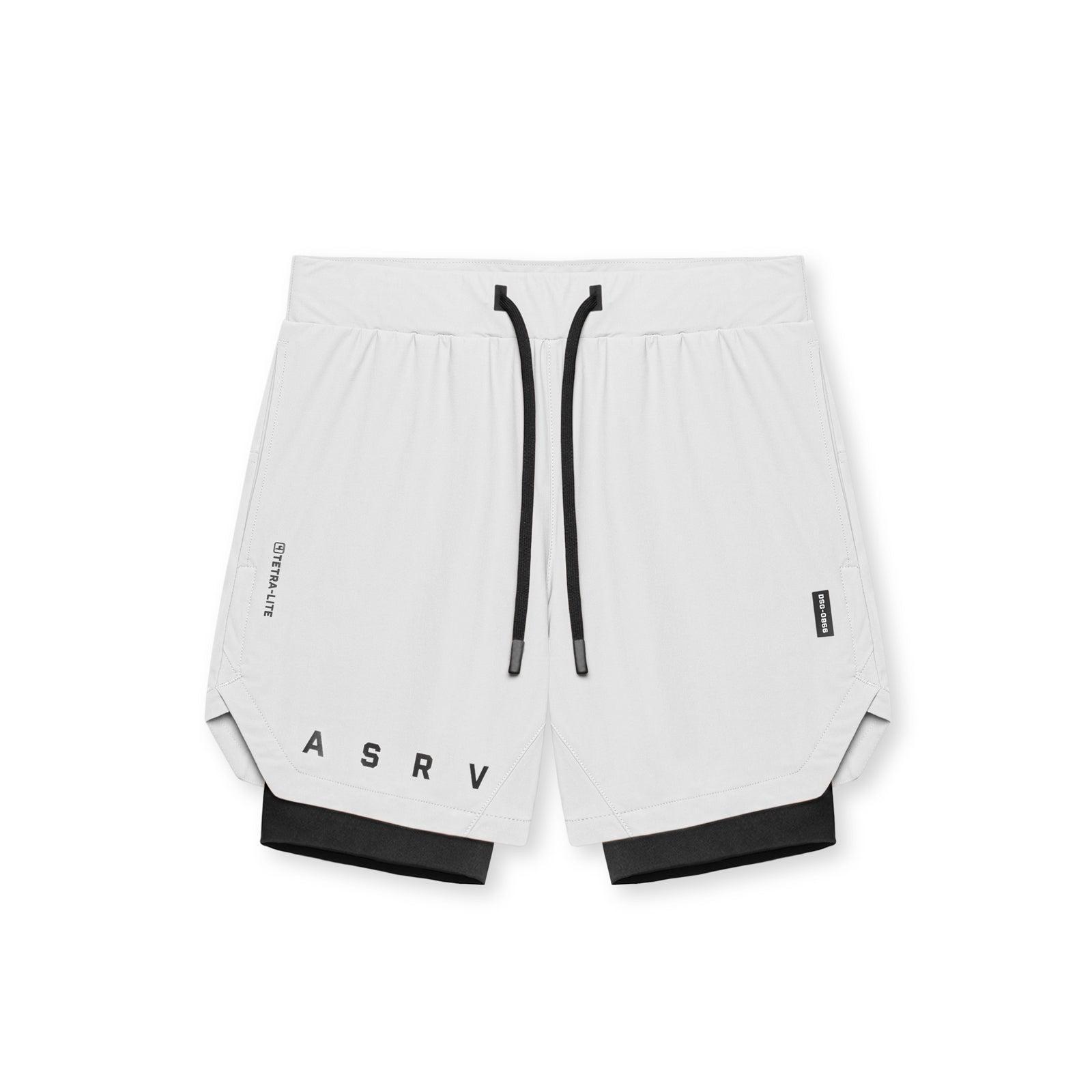 0866. Tetra-Lite® 7" Liner Short - White "ASRV"/Black Male Product Image