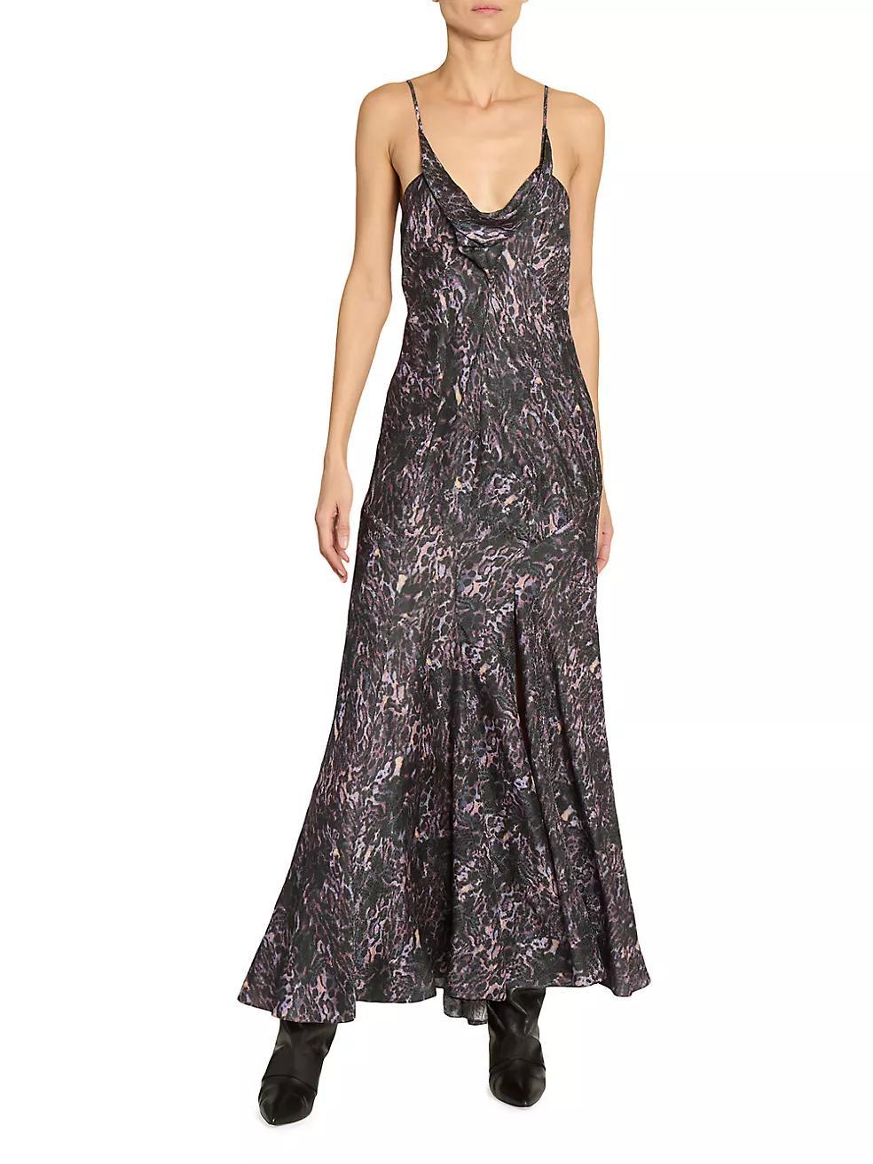 Manelia Animal-Print Sleeveless Maxi Dress Product Image