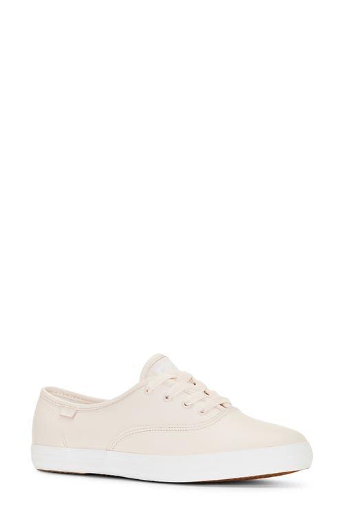 Keds Champion Leather Lace Up (Blush Leather) Women's Lace up casual Shoes Product Image