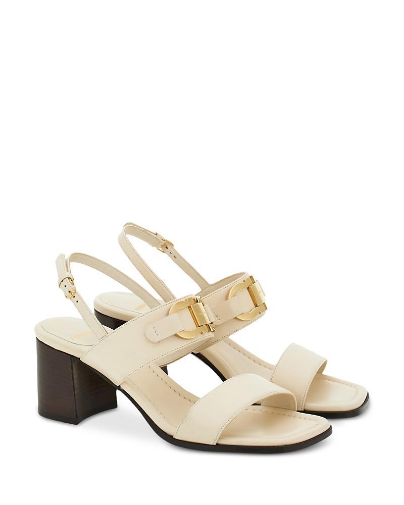 Lou Leather Gancio Slingback Sandals Product Image