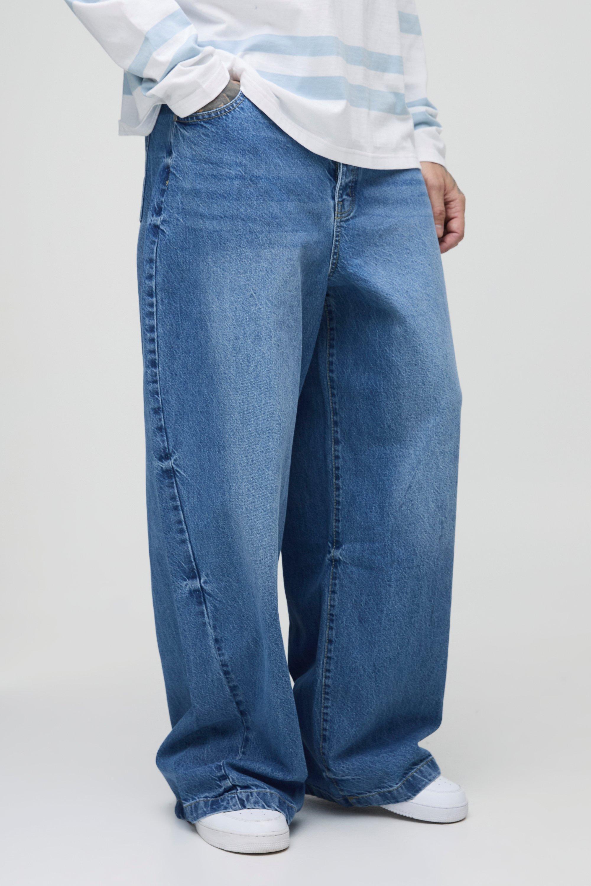 Tall Twist Seam Parachute Jeans | boohooMAN USA Product Image