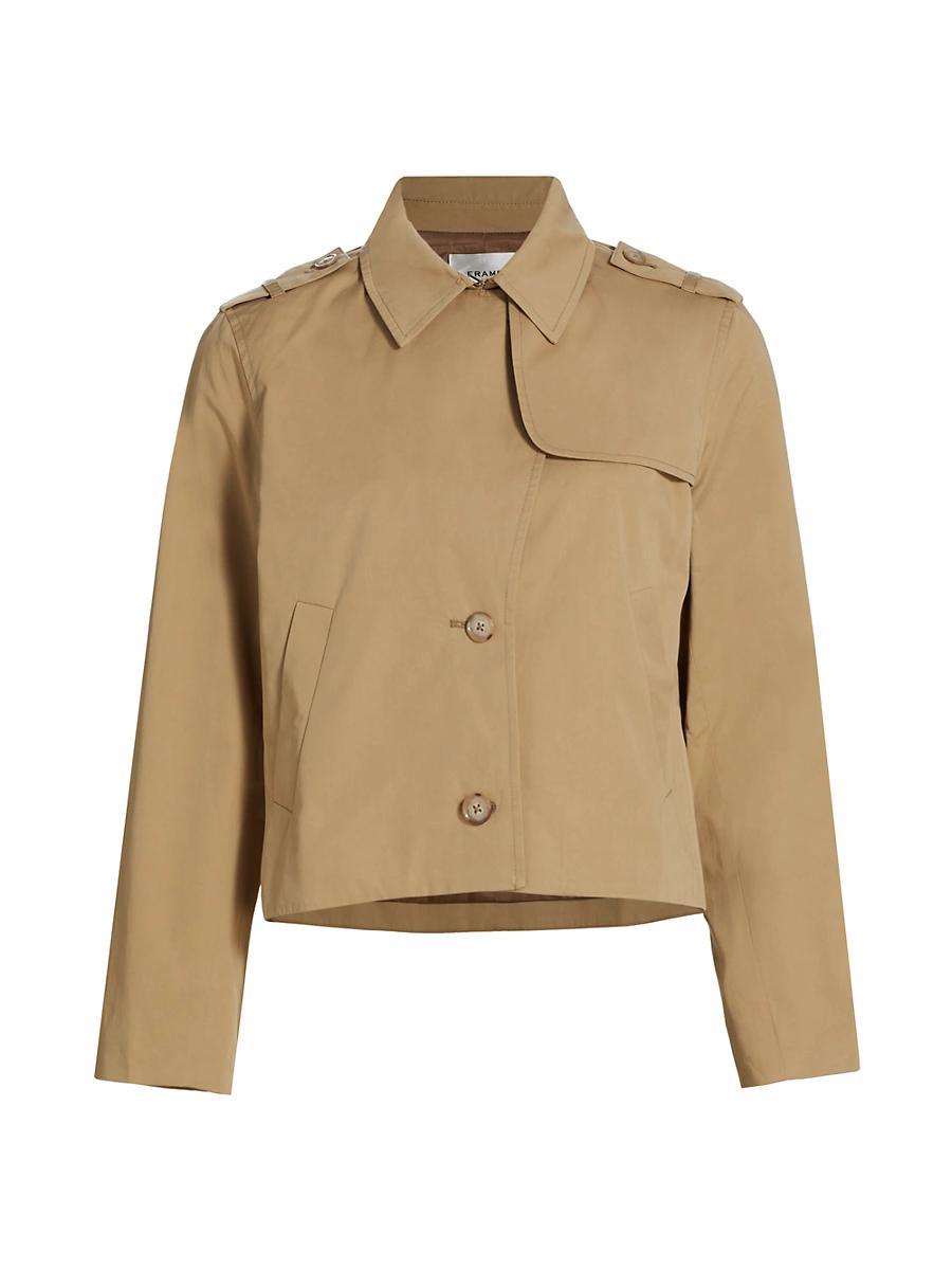 Womens Cotton Trench Jacket Product Image