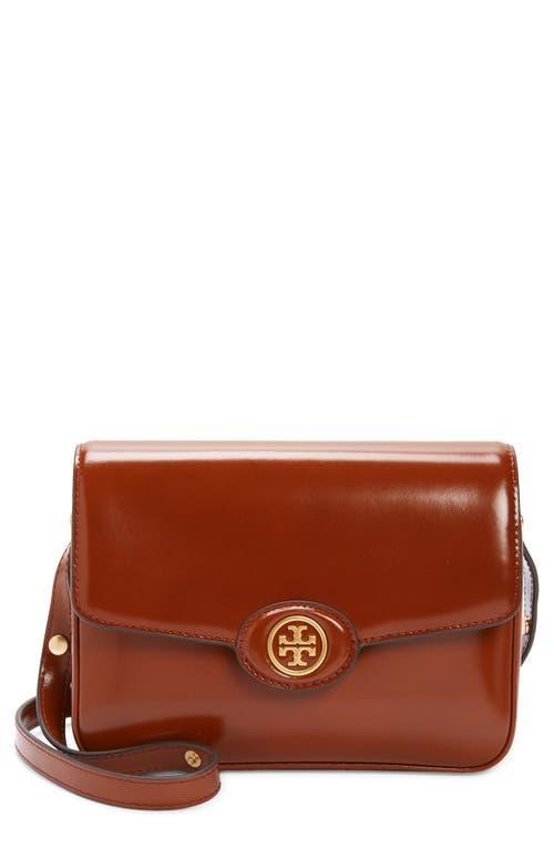 Tory Burch Robinson Spazzolato Convertible Shoulder Bag Dark Sienna One Size Product Image