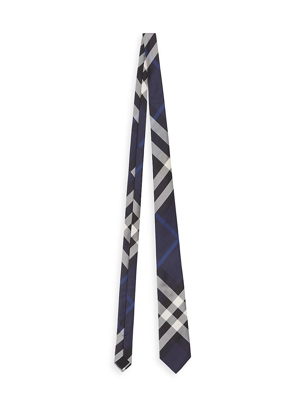 Men's Exploded Check Silk Tie Product Image