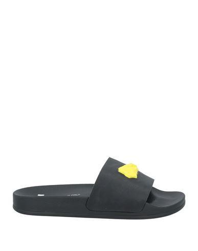 MSGM Woman Sandals Black Size 7 Textile Fibers Product Image