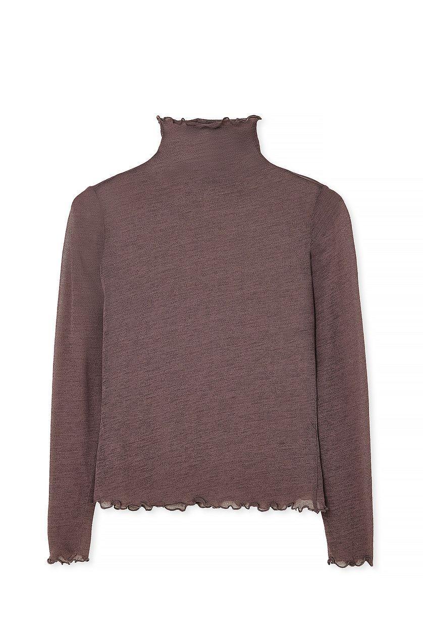 Sheer Long Sleeve Top Product Image