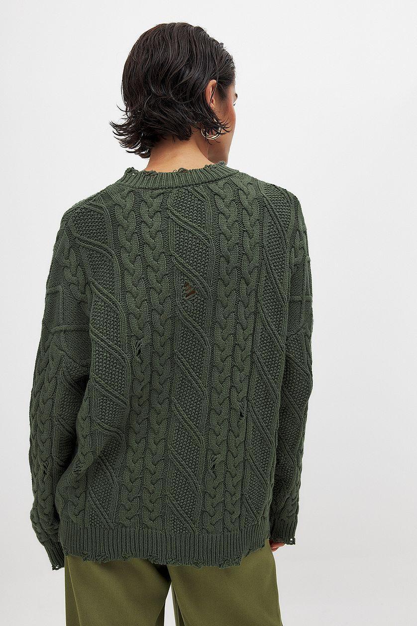 Cable Knitted Oversized Sweater Product Image