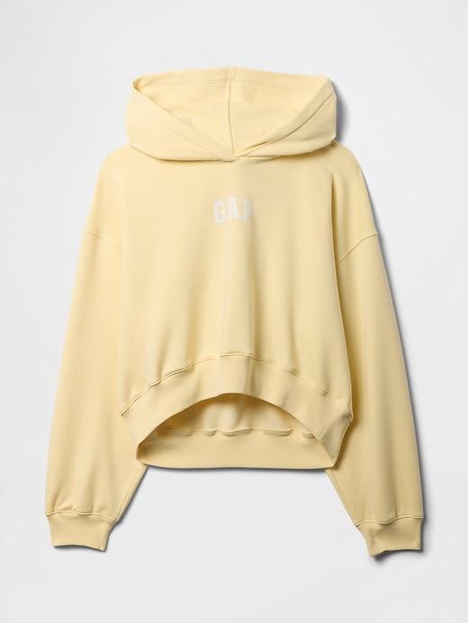 VintageSoft Arch Logo Cropped Hoodie Product Image