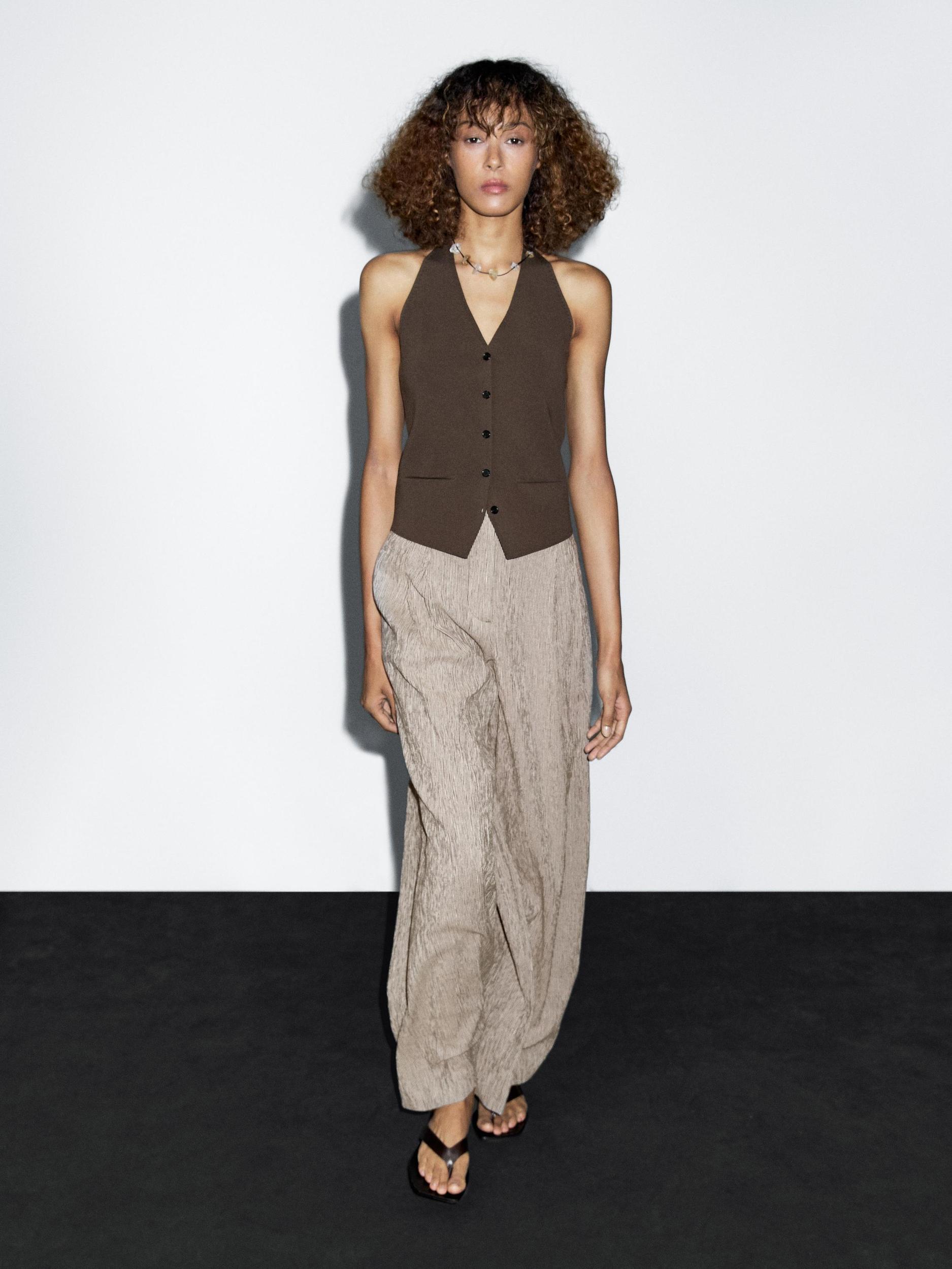 Textured multi-stripe trousers Product Image