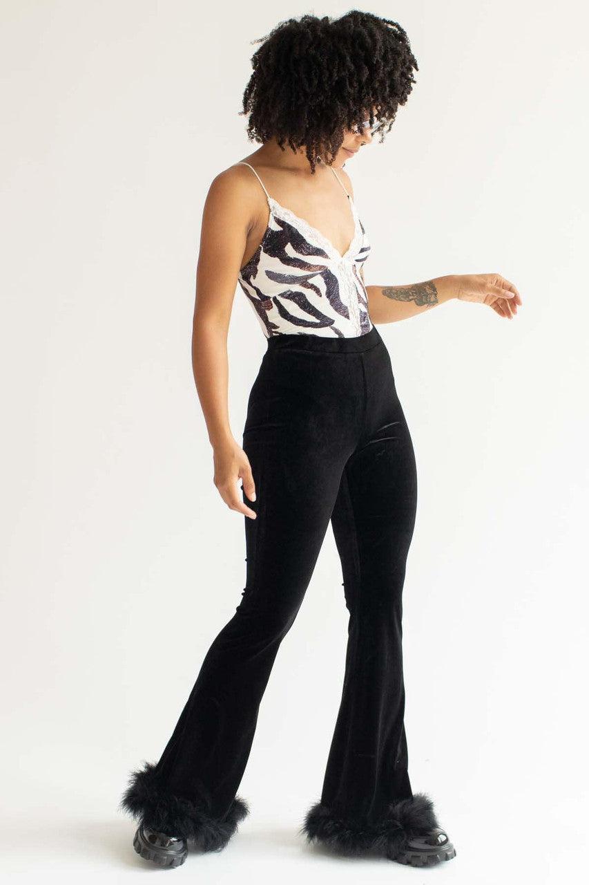 Zebra Print Lace Insert Bodysuit Product Image