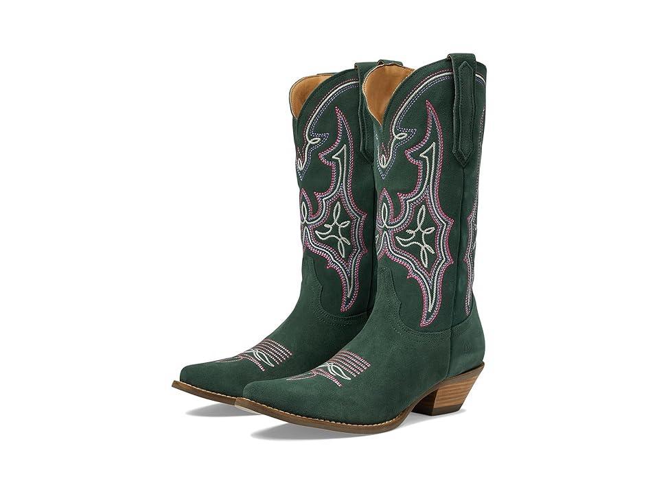 Dingo Women's Hot Sauce Embroidered Leather Cowboy Boots, Size: 8.5, Green Product Image