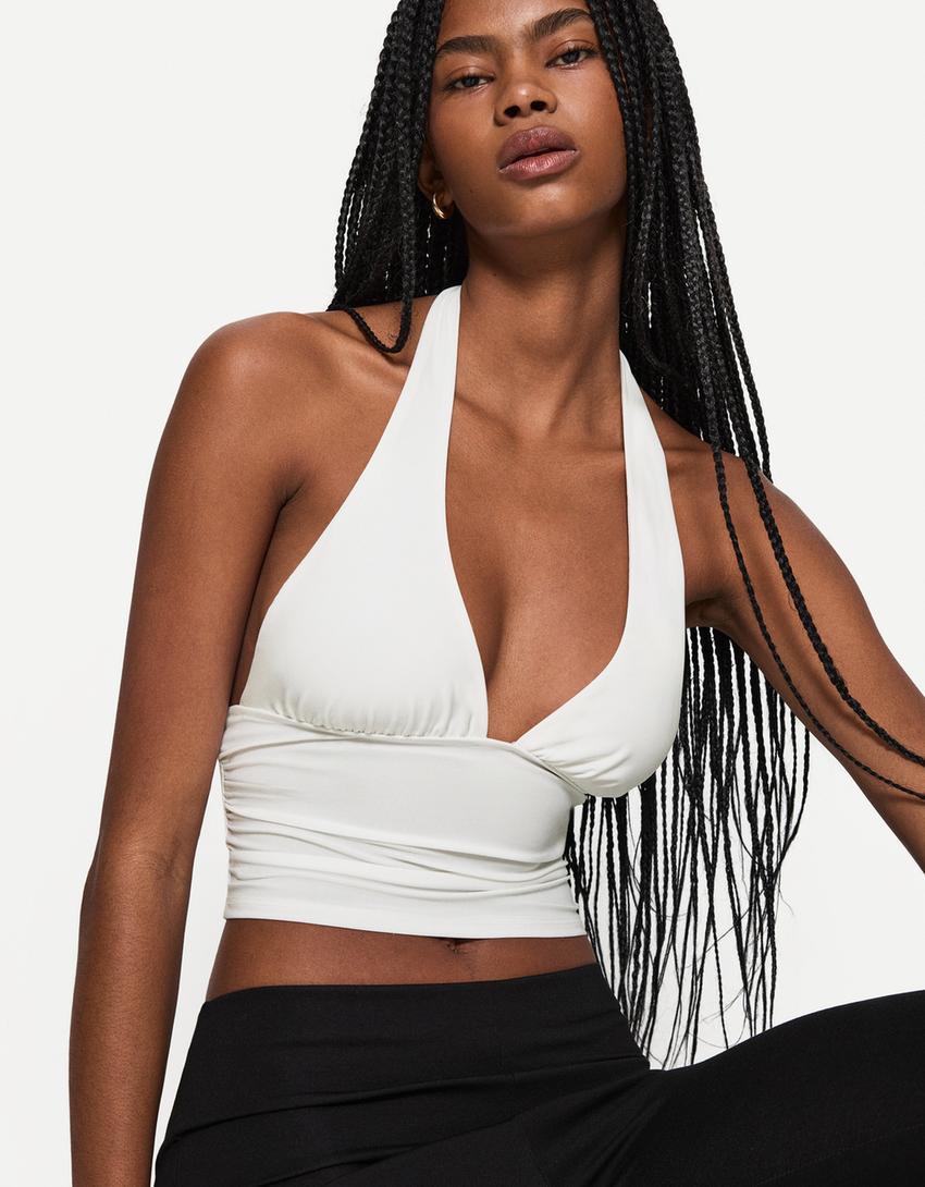 Gathered halter top Product Image