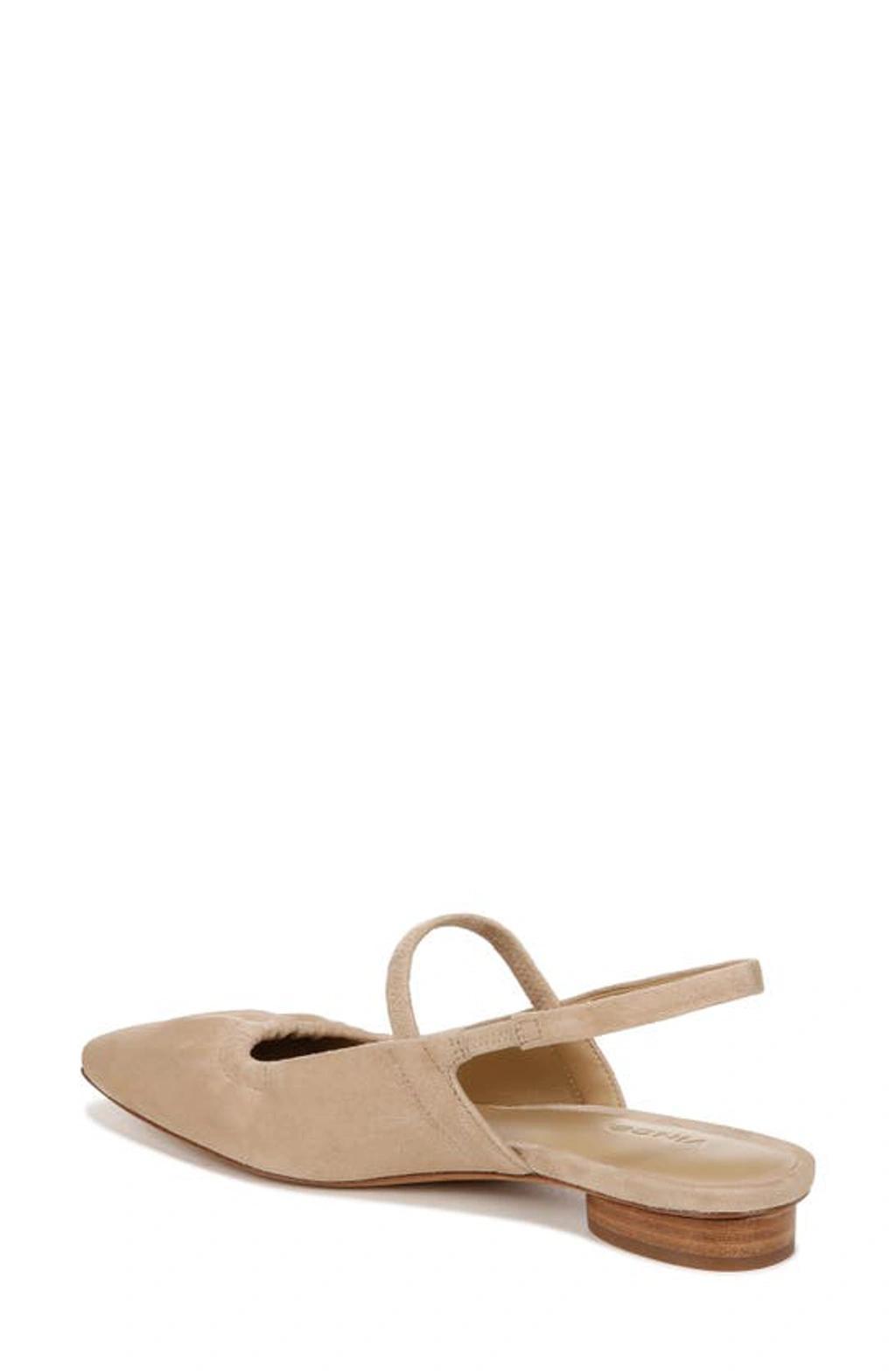 Venice Suede Slingback Ballerina Flats In Dune Product Image