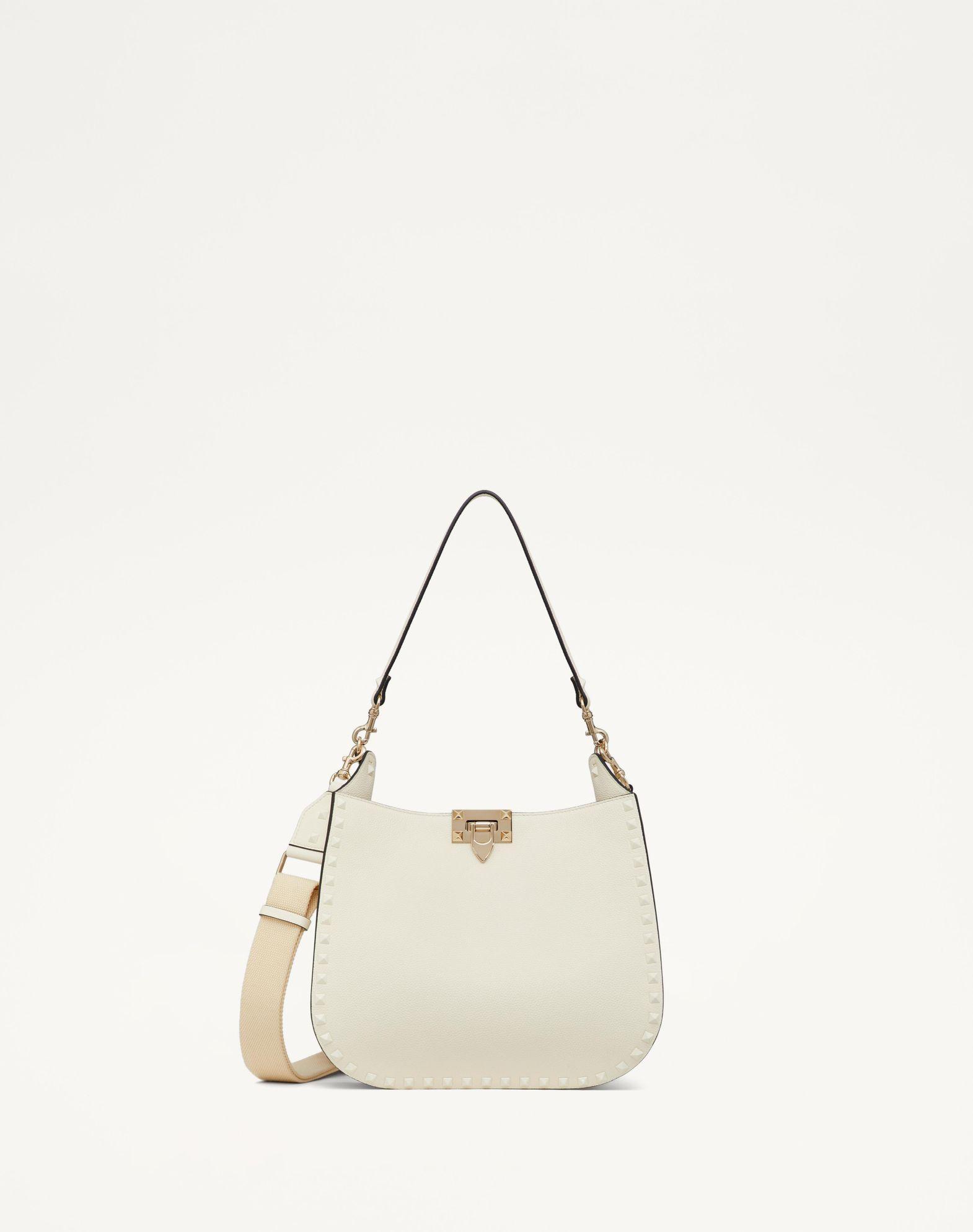Rockstud Grainy Calfskin Hobo Bag Product Image