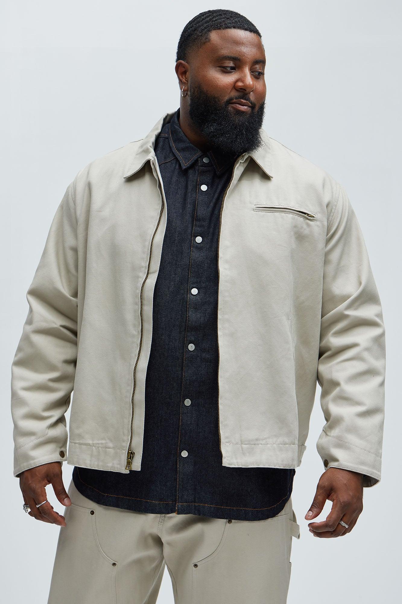 Alexander Utility Canvas Zip Work Jacket - Off White Product Image