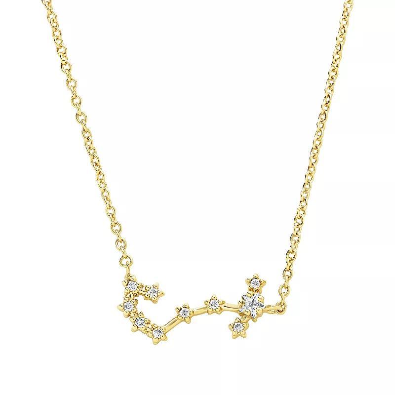 MC Collective Cubic Zirconia Constellation Necklace, Womens, Silver Tone Scorpio Product Image