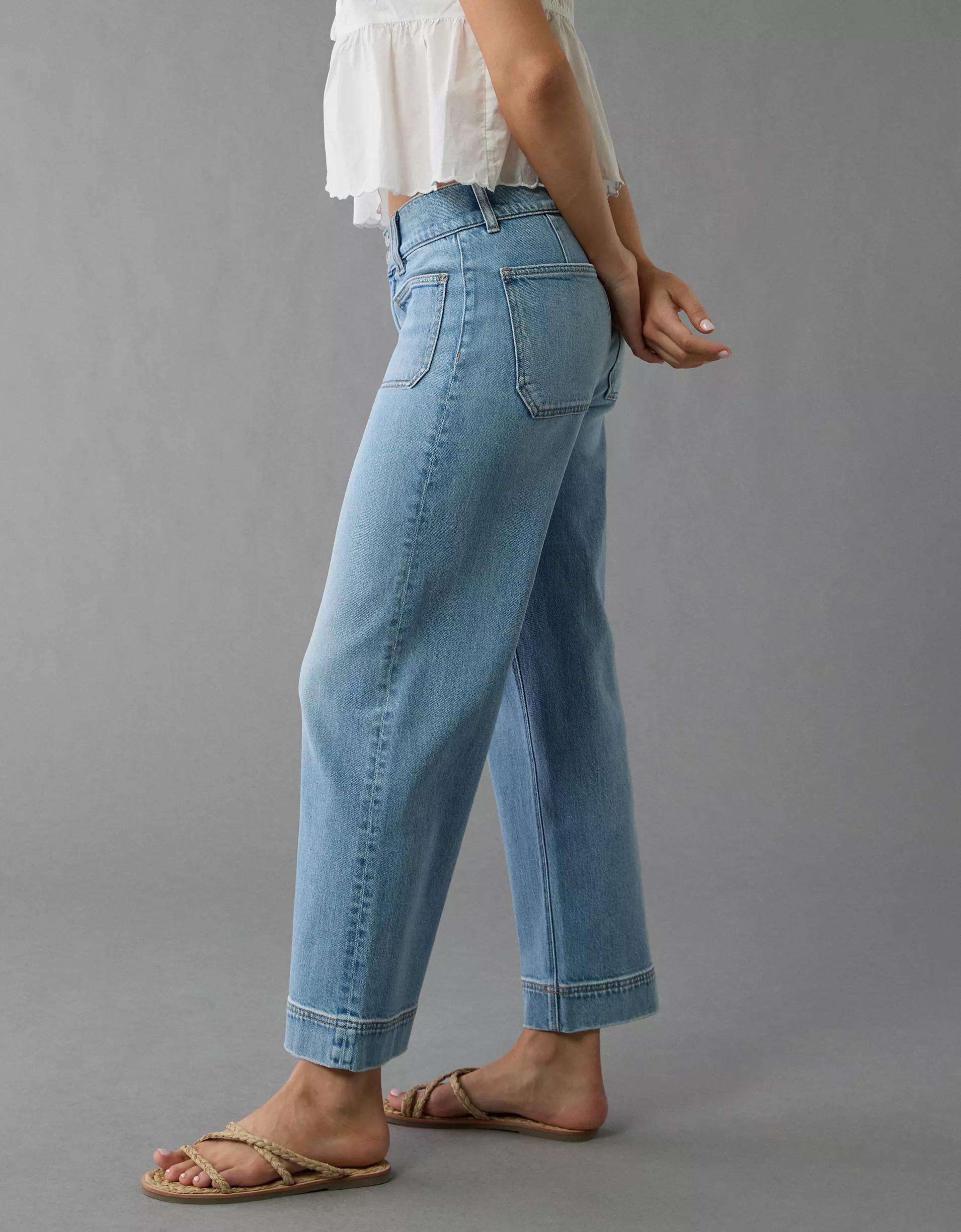 AE Stretch High-Waisted Stovepipe Crop Jean Product Image