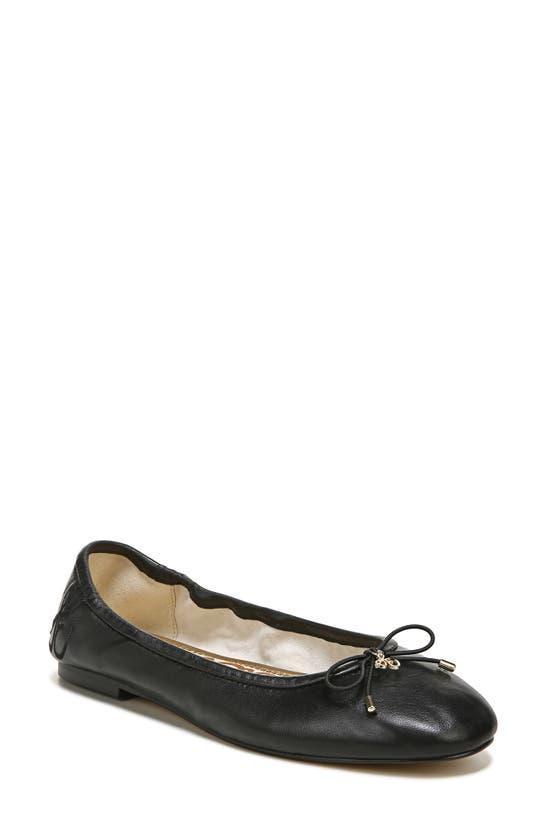 SAM EDELMAN 'felicia' Flat In Black Leather Product Image