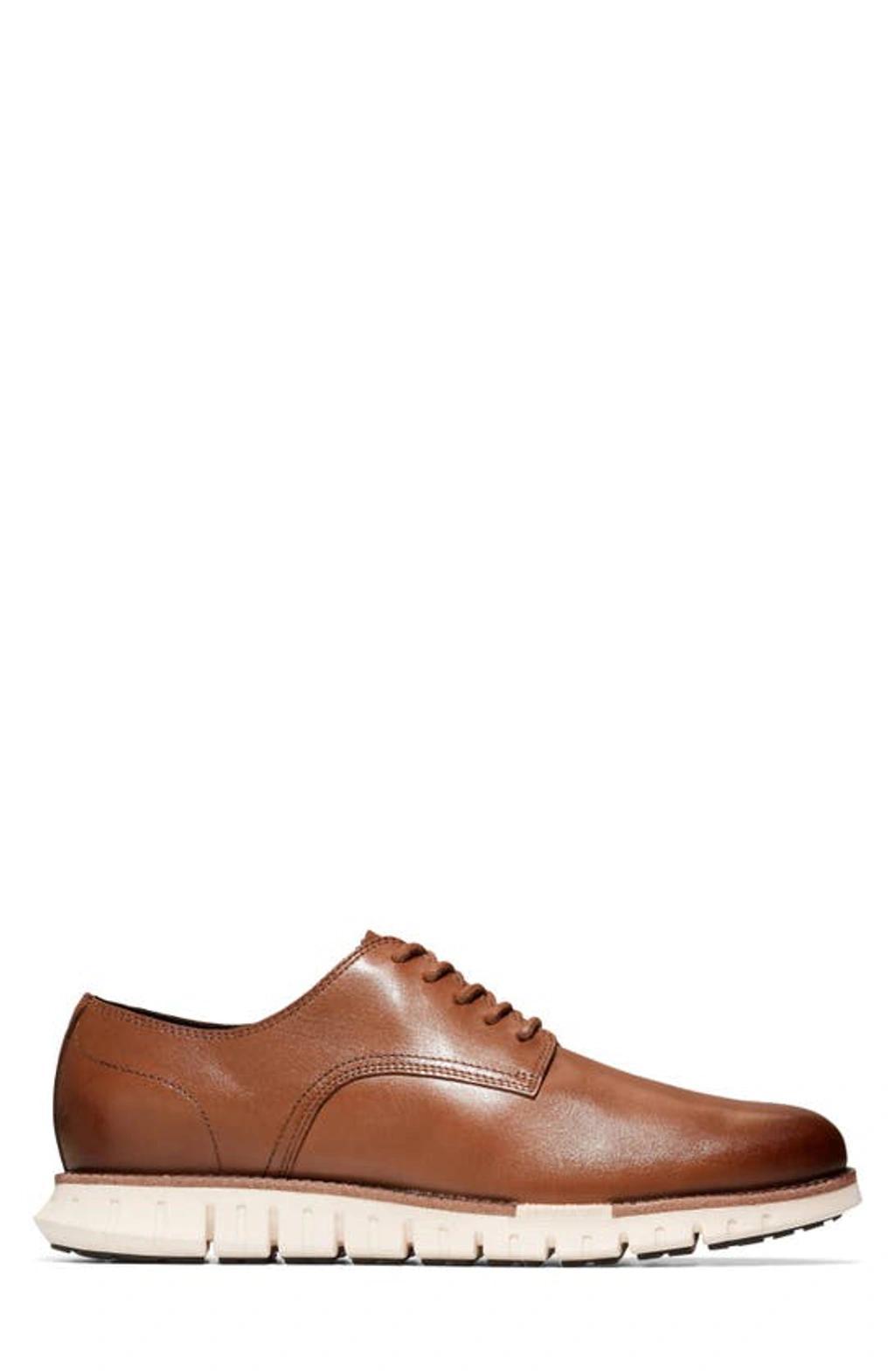 COLE HAAN Men's Zergrand Remastered Lace Up Plain Toe Oxford Dress Shoes In Ch British Tan,ivory Product Image