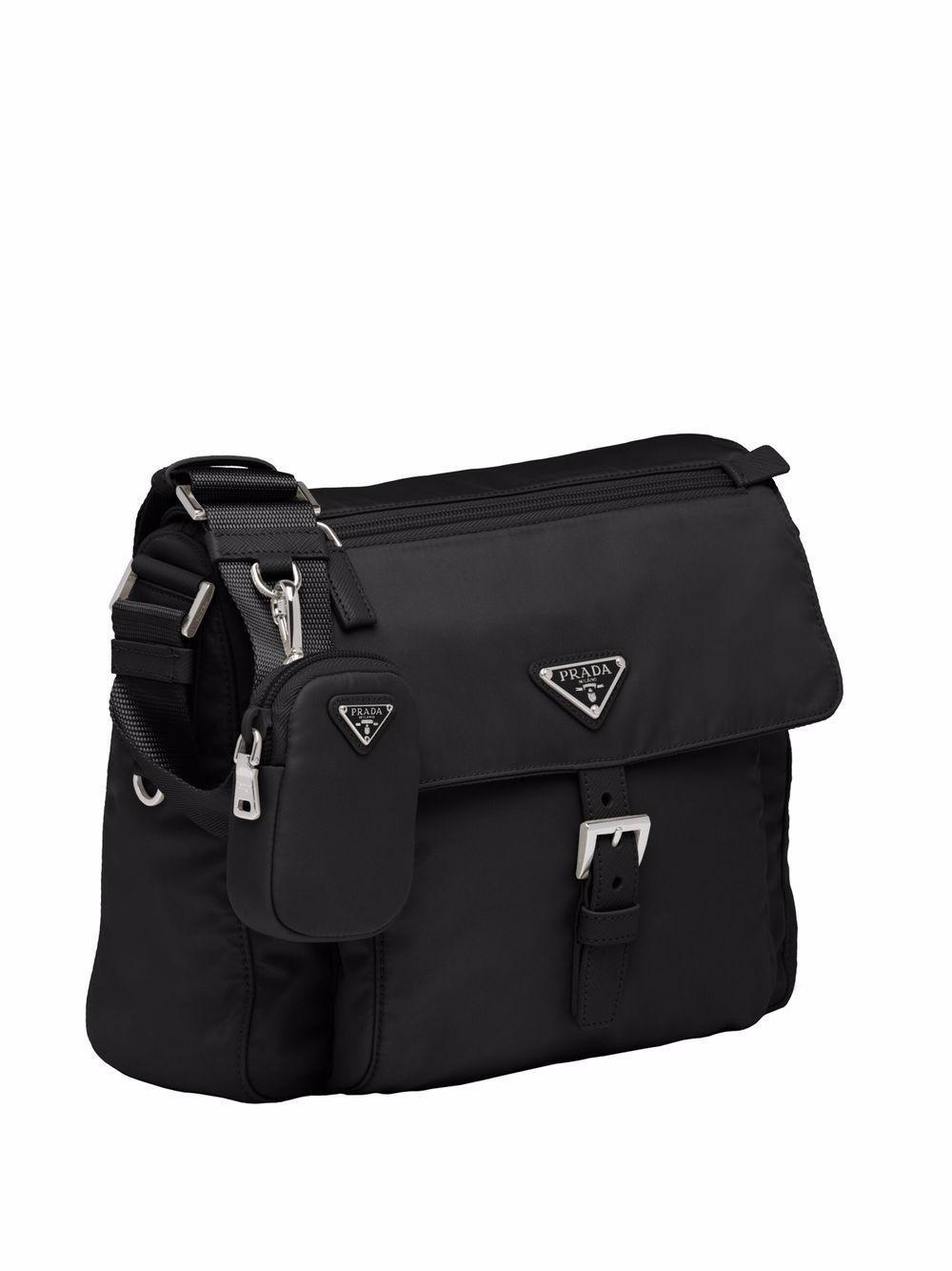 Re-Nylon triangle logo-plaque shoulder bag Product Image