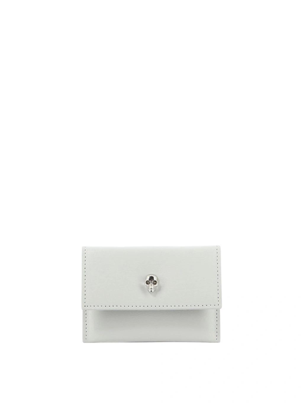 ALEXANDER MCQUEEN Alexander Mc Queen Skull Card Holder In Grey Product Image