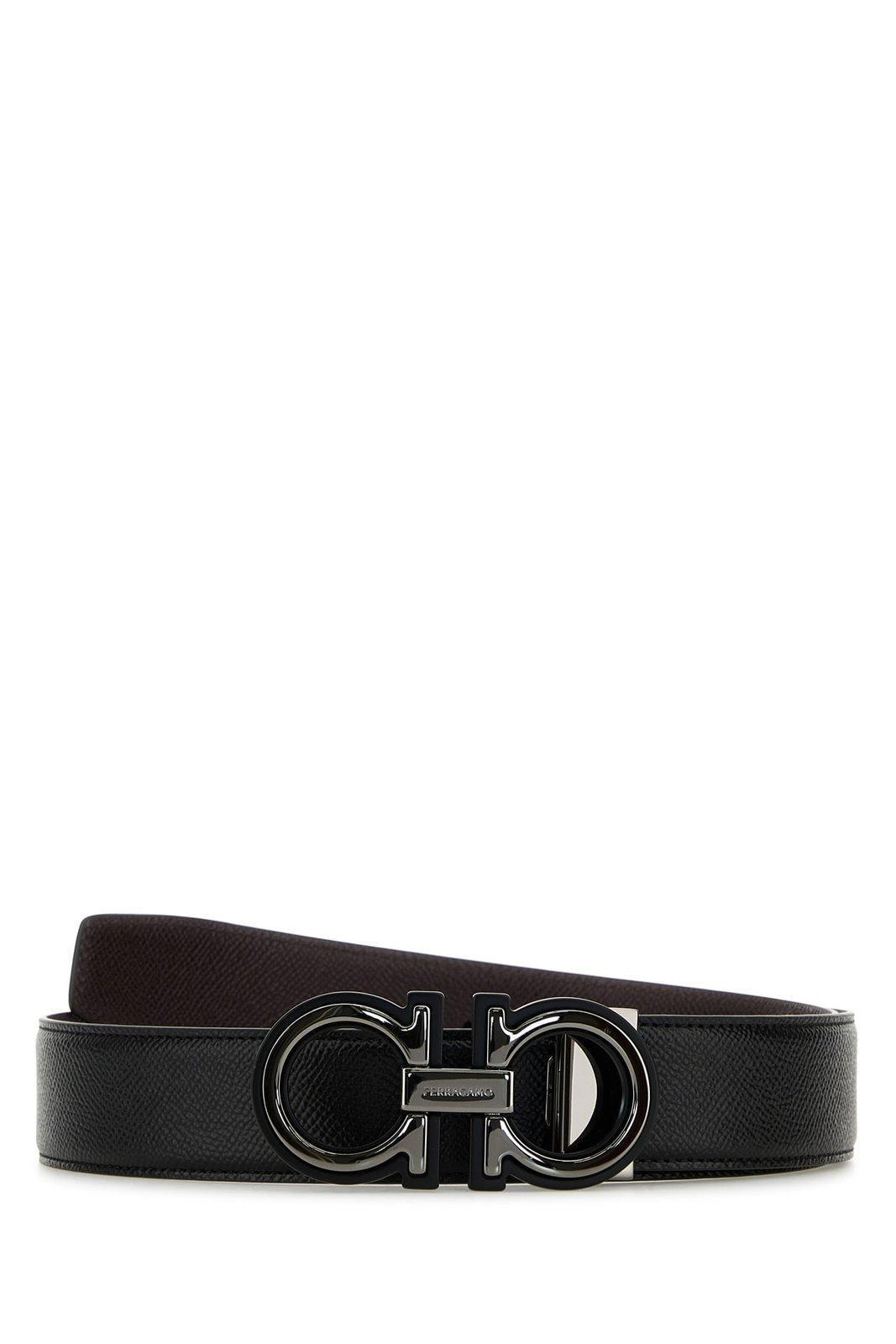 FERRAGAMO Gancin Reversible Buckle Belt In Red/black Product Image